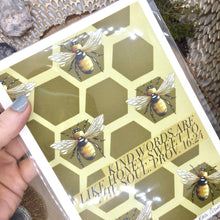 Load image into Gallery viewer, Honey Bees - Kind Words & Honey- Print