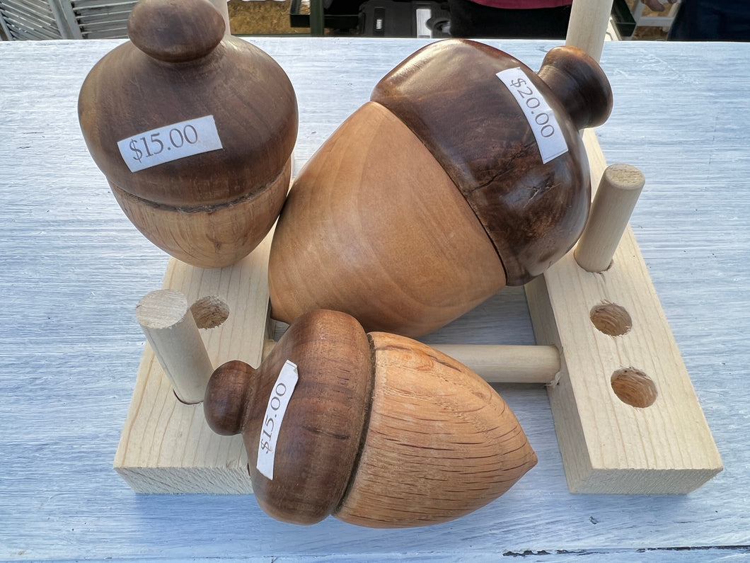 Acorn Boxes - Handmade Wooden Turned Boxes