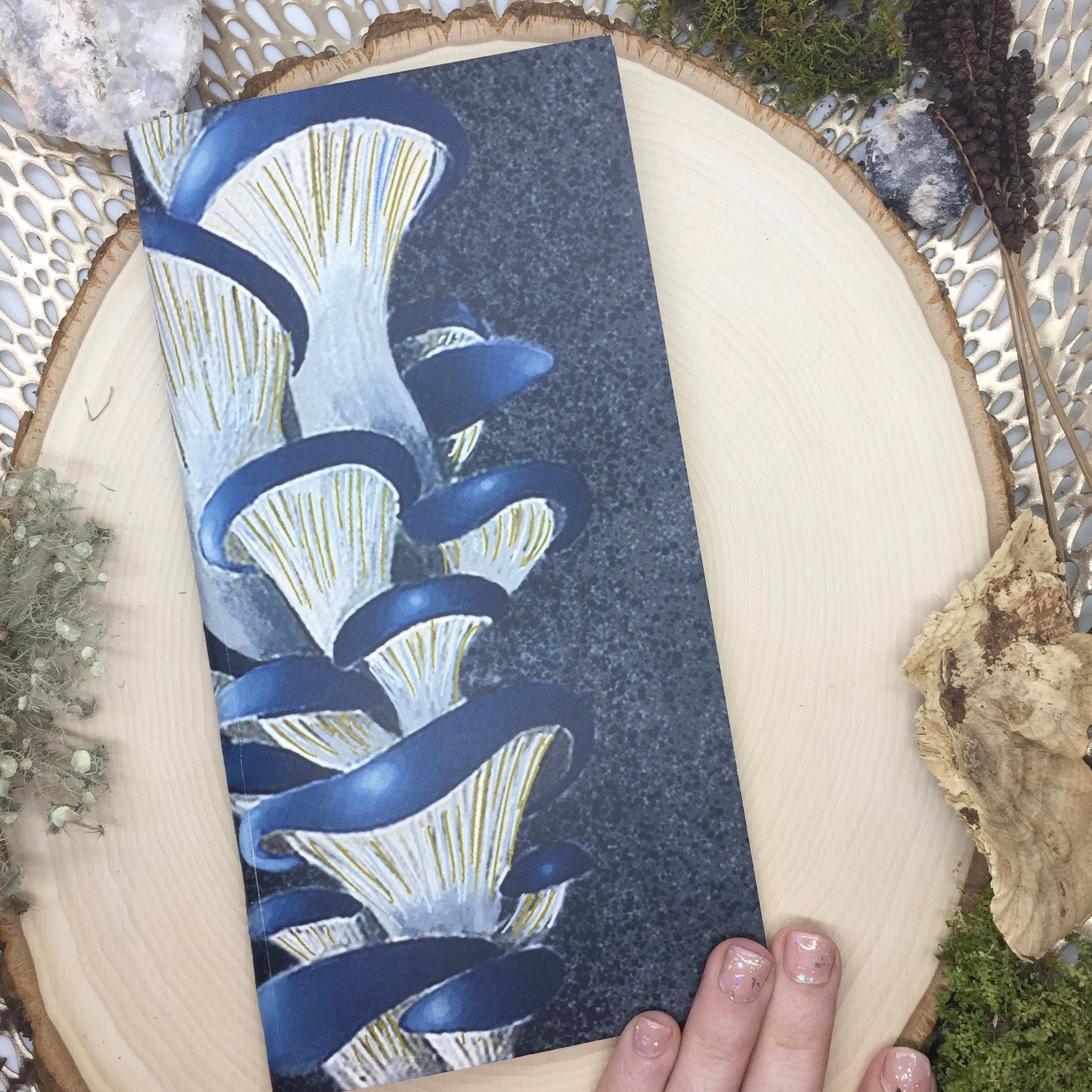 Blue Oyster Mushroom Mini Sketchbook - Wildwood Wonder