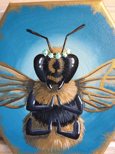 Bee Thankful - White Clover Print