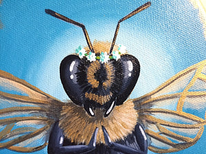 SOLD - Bee Thankful - White Clover Original painting